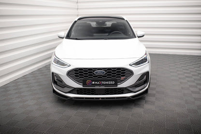 Frontlippe V.7 passend für Ford Focus ST / ST-Line Mk4 FL schwarz Hochglanz
