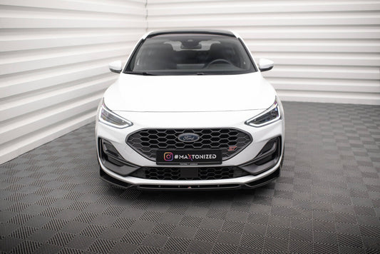 Frontlippe V.7 passend für Ford Focus ST / ST-Line Mk4 FL schwarz Hochglanz