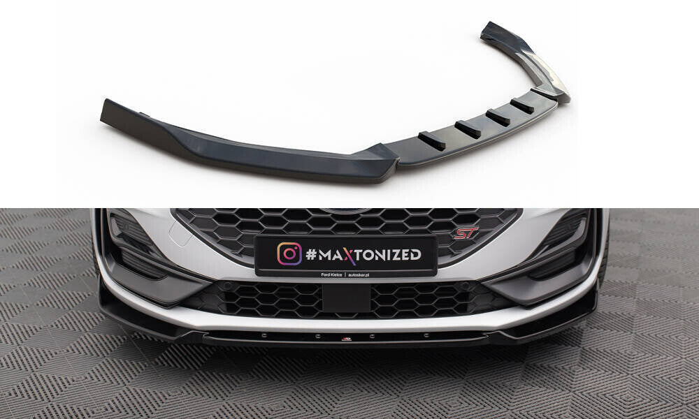 Frontlippe V.7 passend für Ford Focus ST / ST-Line Mk4 FL schwarz Hochglanz