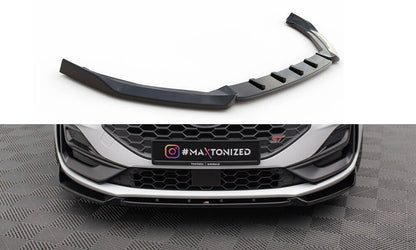 Frontlippe V.7 passend für Ford Focus ST / ST-Line Mk4 FL schwarz Hochglanz