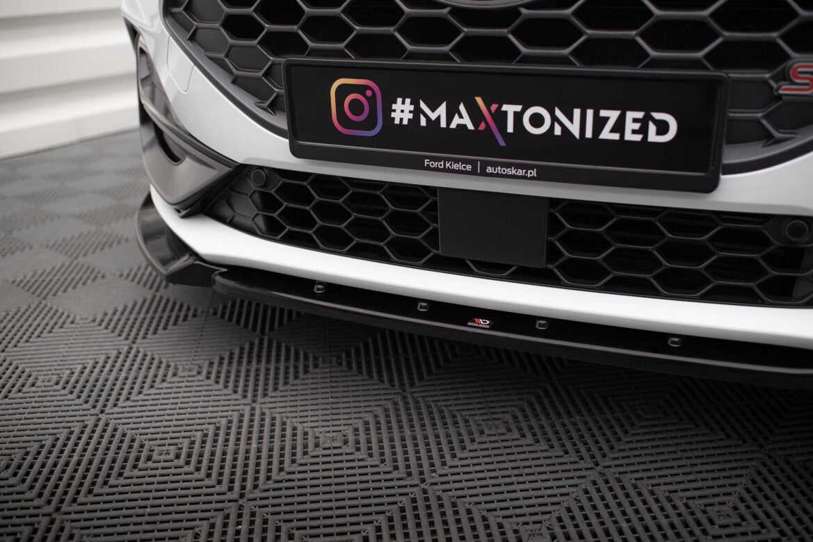 Frontlippe V.7 passend für Ford Focus ST / ST-Line Mk4 FL schwarz Hochglanz