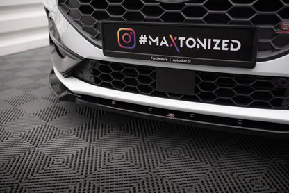 Frontlippe V.7 passend für Ford Focus ST / ST-Line Mk4 FL schwarz Hochglanz