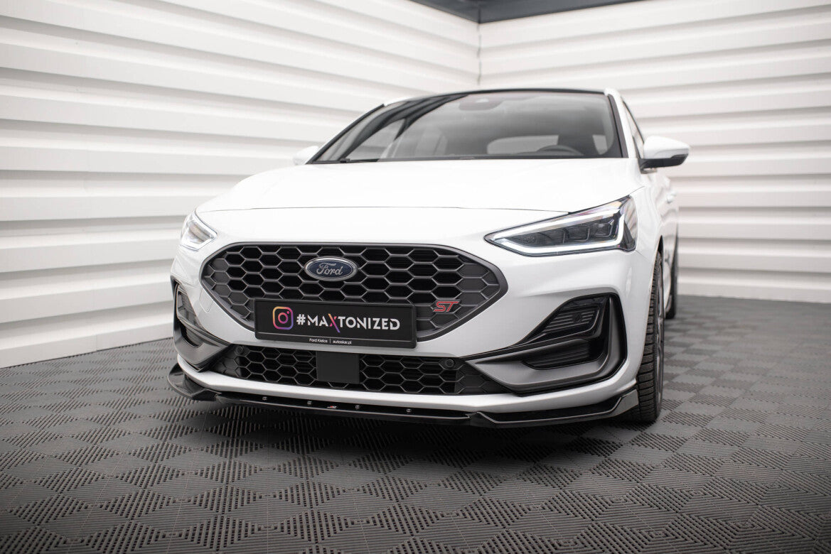 Frontlippe V.7 passend für Ford Focus ST / ST-Line Mk4 FL schwarz Hochglanz