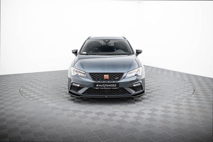 Frontlippe V.7 passend für Seat Leon CUPRA / FR Mk3 FL schwarz Hochglanz
