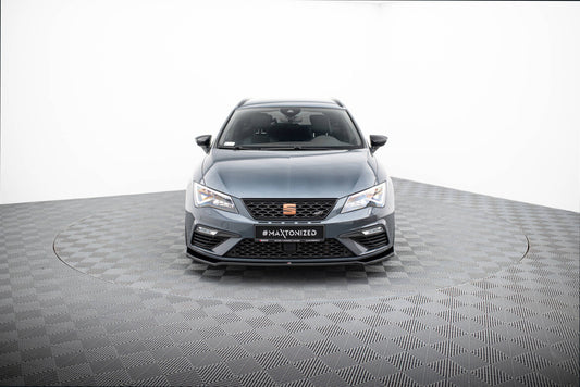 Frontlippe V.7 passend für Seat Leon CUPRA / FR Mk3 FL schwarz Hochglanz