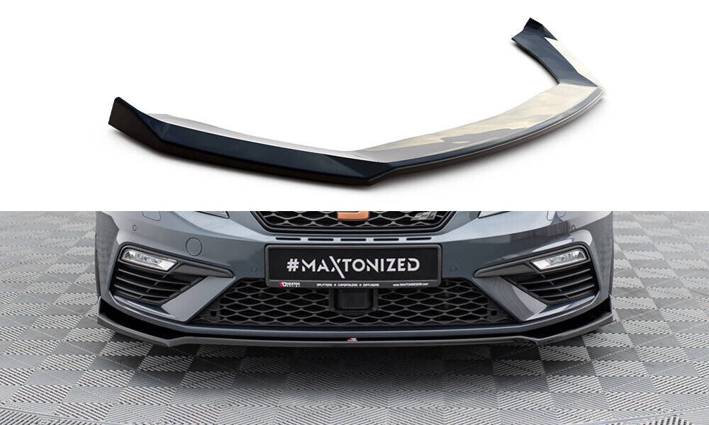 Frontlippe V.7 passend für Seat Leon CUPRA / FR Mk3 FL schwarz Hochglanz