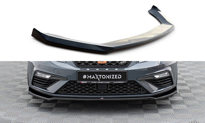 Frontlippe V.7 passend für Seat Leon CUPRA / FR Mk3 FL schwarz Hochglanz