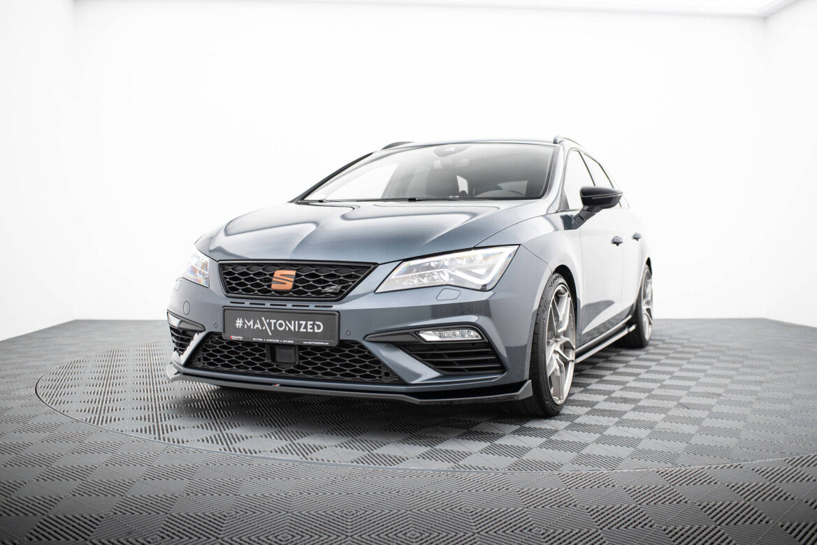 Frontlippe V.7 passend für Seat Leon CUPRA / FR Mk3 FL schwarz Hochglanz