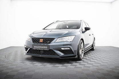 Frontlippe V.7 passend für Seat Leon CUPRA / FR Mk3 FL schwarz Hochglanz