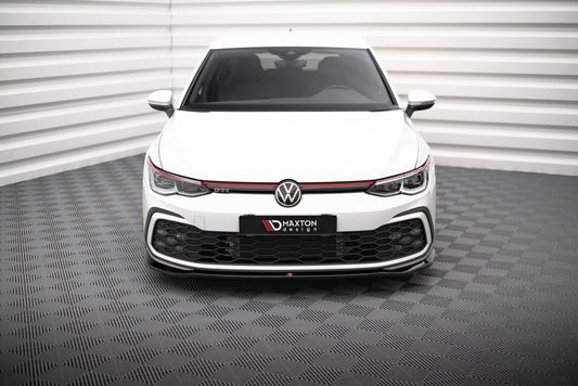 Frontlippe V.7 passend für VW Golf GTI / GTE / GTD / R-Line Mk8 schwarz Hochglanz
