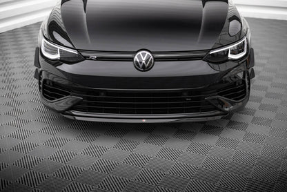 Frontlippe V.7 passend für VW Golf R Hatchback / Variant Mk8 schwarz Hochglanz