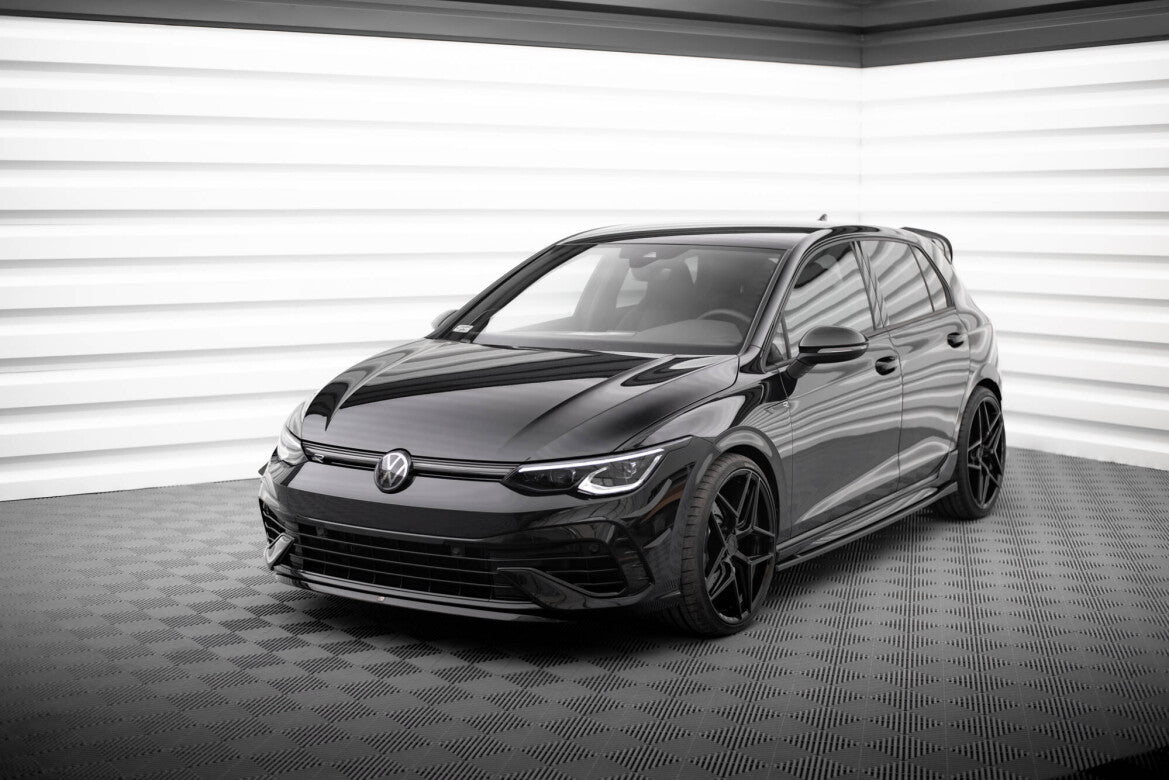 Frontlippe V.7 passend für VW Golf R Hatchback / Variant Mk8 schwarz Hochglanz