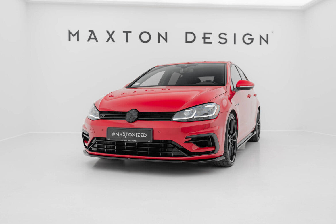 Frontlippe V.7 passend für VW Golf R / R-Line Mk7 FL schwarz Hochglanz
