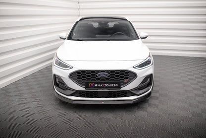 Frontlippe V.8 passend für Ford Focus ST / ST-Line Mk4 FL schwarz Hochglanz