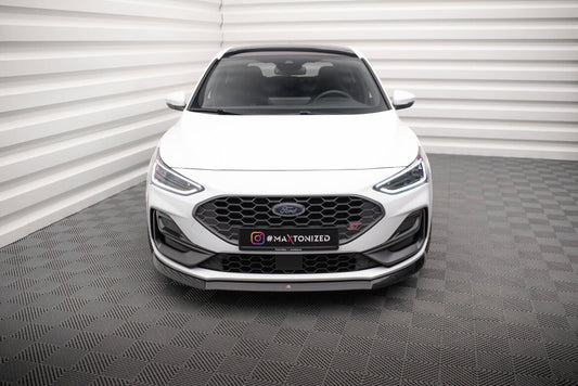 Frontlippe V.8 passend für Ford Focus ST / ST-Line Mk4 FL schwarz Hochglanz