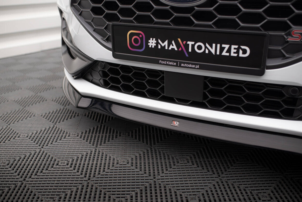 Frontlippe V.8 passend für Ford Focus ST / ST-Line Mk4 FL schwarz Hochglanz