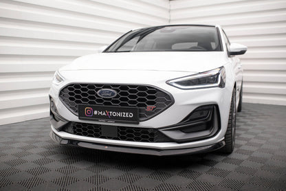 Frontlippe V.8 passend für Ford Focus ST / ST-Line Mk4 FL schwarz Hochglanz