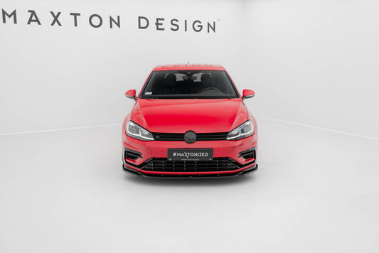 Frontlippe V.9 passend für VW Golf R / R-Line Mk7 FL schwarz Hochglanz