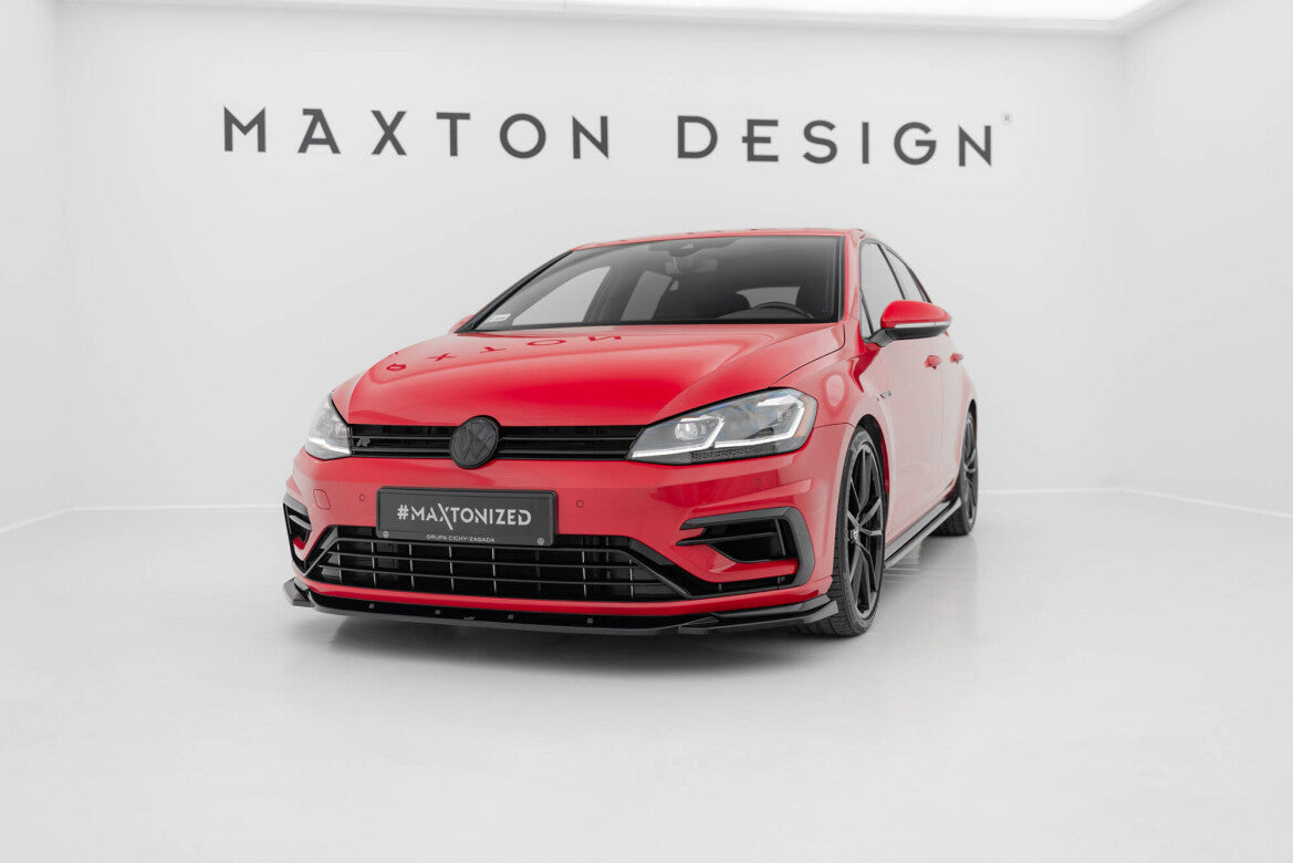 Frontlippe V.9 passend für VW Golf R / R-Line Mk7 FL schwarz Hochglanz