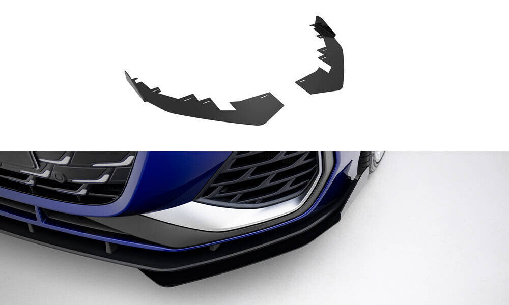 Frontlippen Flaps passend für Audi A3 S-Line Limousine / S3 Limousine 8Y FL schwarz Hochglanz