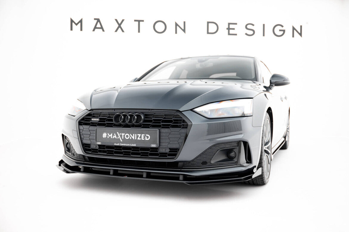 Frontlippen Flaps passend für Audi A5 F5 FL schwarz Hochglanz
