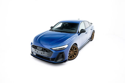 Frontlippen Flaps passend für Audi A5 S-Line / S5 Limousine / Avant B10 schwarz Hochglanz