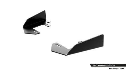 Frontlippen Flaps passend für Audi A5 S-Line / S5 Limousine / Avant B10 schwarz Hochglanz