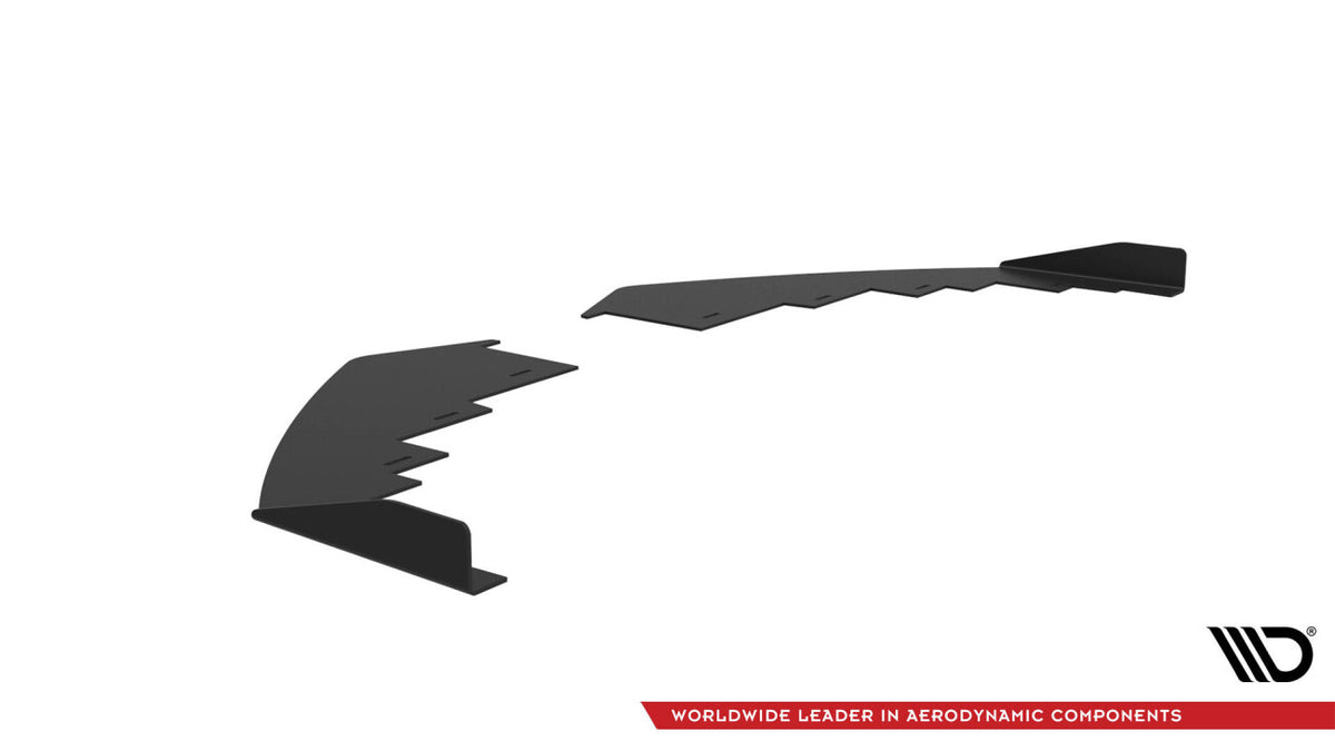 Frontlippen Flaps passend für Audi A7 RS7 Look C7 schwarz Hochglanz