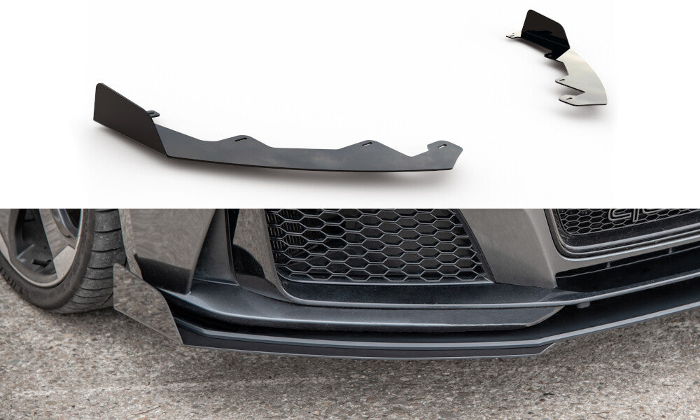 Frontlippen Flaps passend für Audi RS3 8V Sportback schwarz Hochglanz