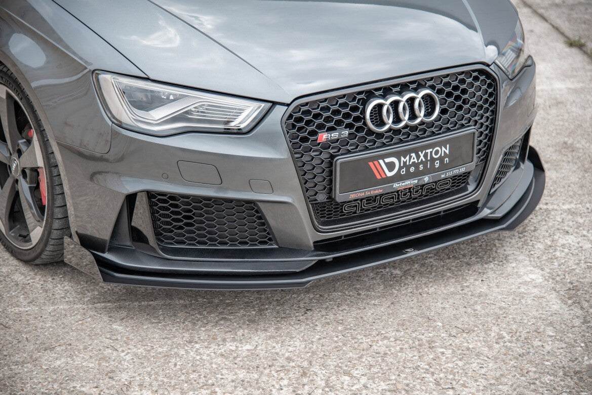 Frontlippen Flaps passend für Audi RS3 8V Sportback schwarz Hochglanz