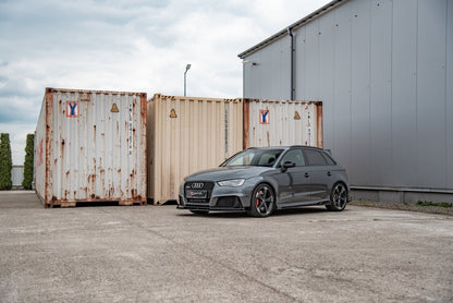 Frontlippen Flaps passend für Audi RS3 8V Sportback schwarz Hochglanz