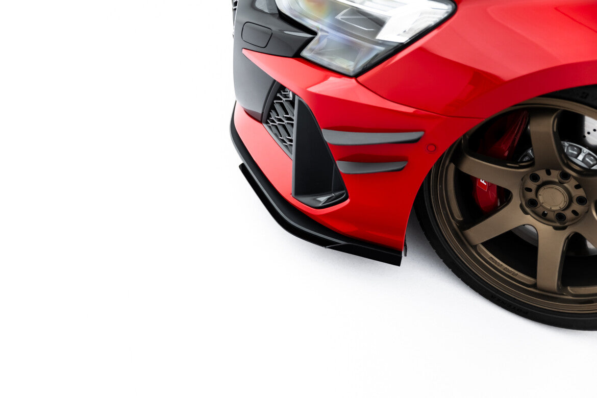 Frontlippen Flaps passend für Audi RS3 Sportback 8Y FL schwarz Hochglanz