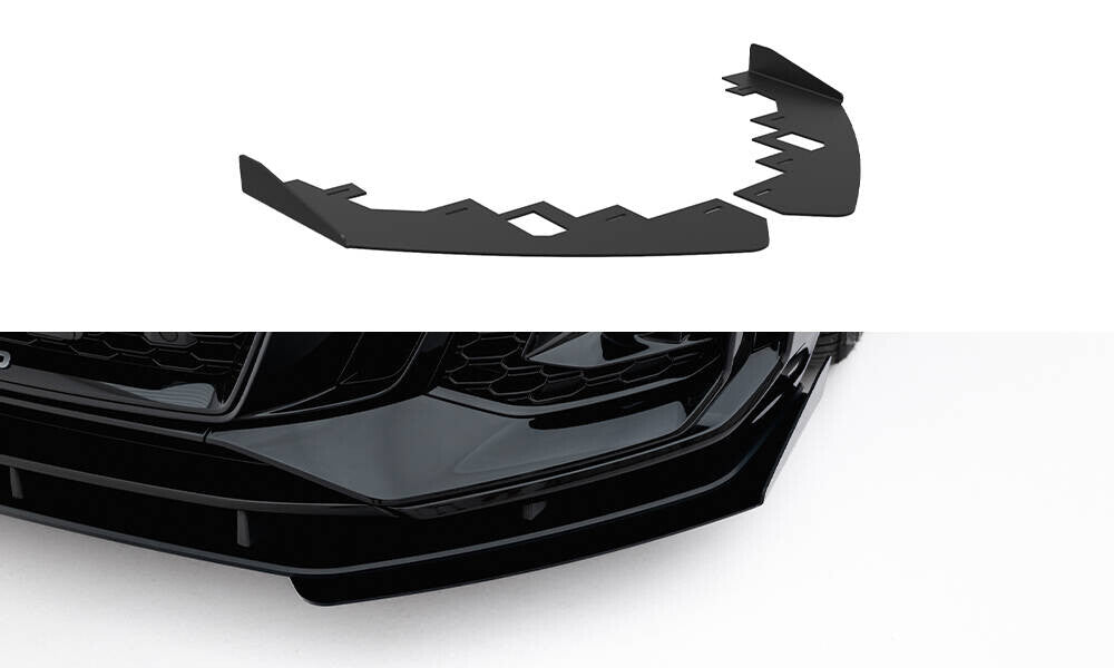 Frontlippen Flaps passend für Audi RS5 Coupe / Sportback F5 schwarz Hochglanz