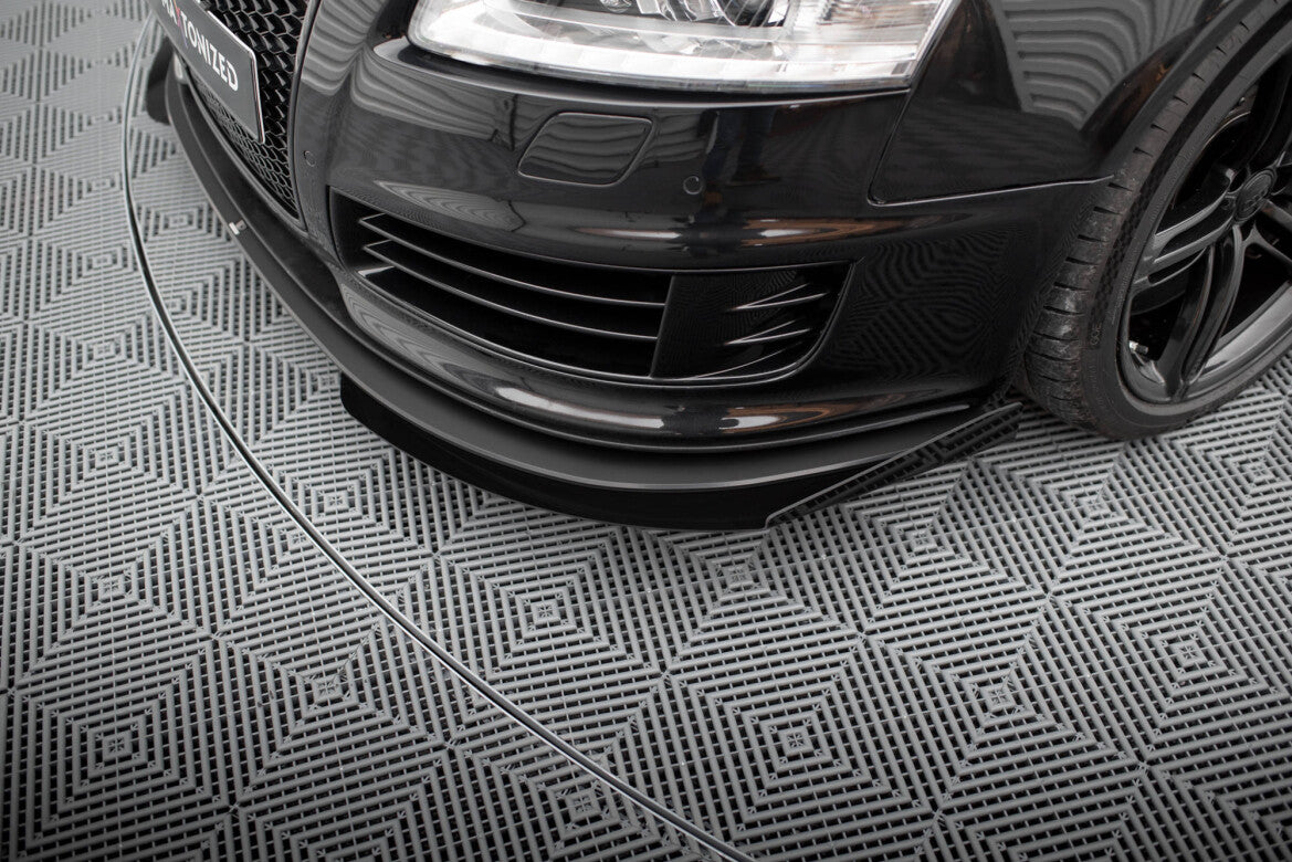 Frontlippen Flaps passend für Audi RS6 Avant C6 schwarz Hochglanz