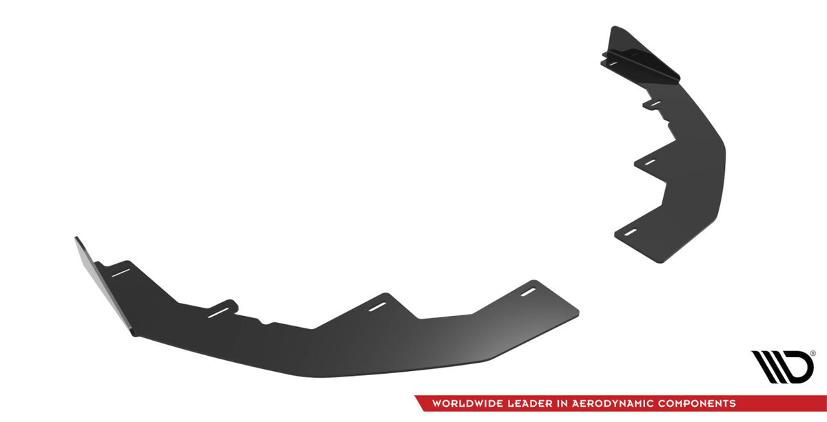 Frontlippen Flaps passend für Audi S3/A3 S-Line 8Y schwarz Hochglanz