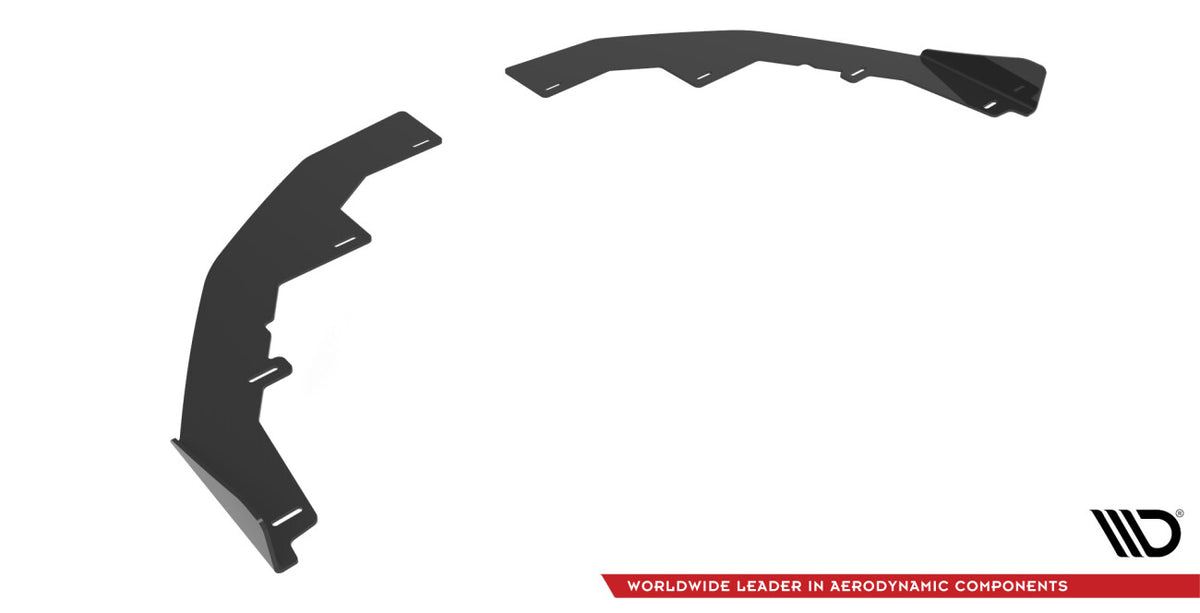 Frontlippen Flaps passend für Audi S3/A3 S-Line 8Y schwarz Hochglanz