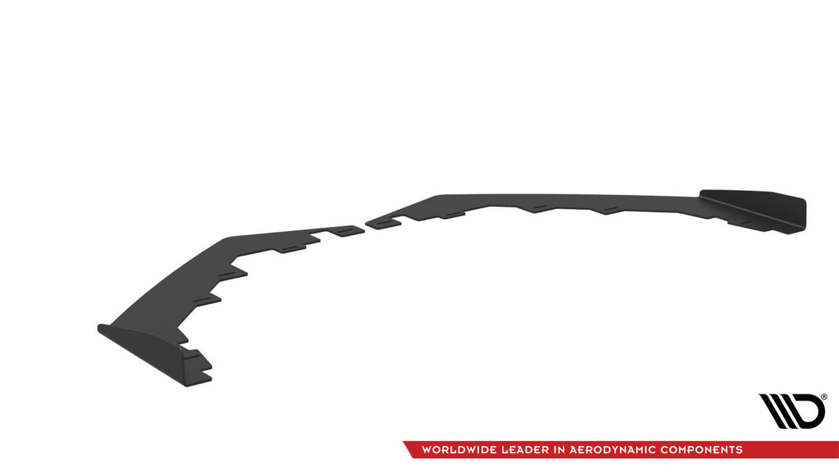 Frontlippen Flaps passend für Audi S3 / A3 S-Line Limousine 8V schwarz Hochglanz