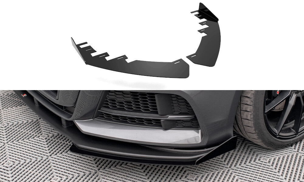 Frontlippen Flaps passend für Audi S3 / A3 S-Line Sportback 8V FL schwarz Hochglanz