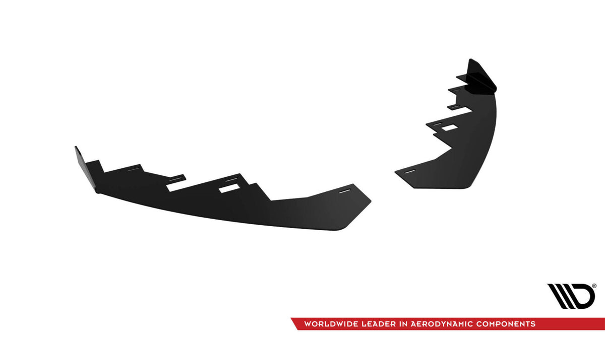 Frontlippen Flaps passend für Audi S5 / A5 S-Line 8T schwarz Hochglanz