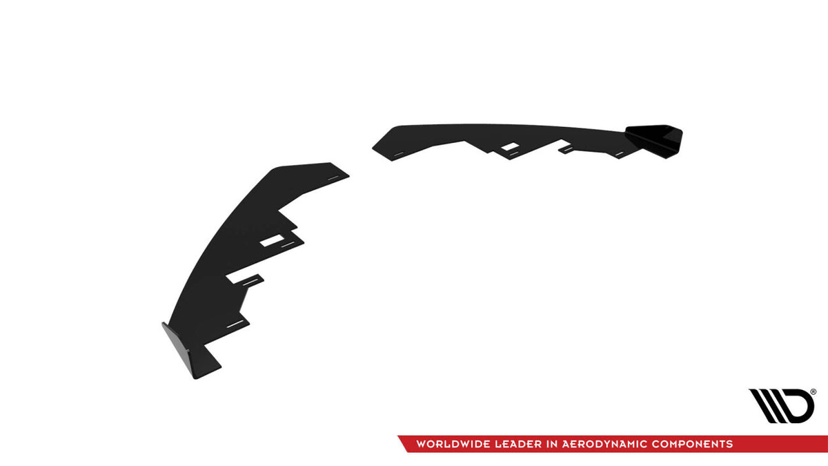 Frontlippen Flaps passend für Audi S5 / A5 S-Line 8T schwarz Hochglanz