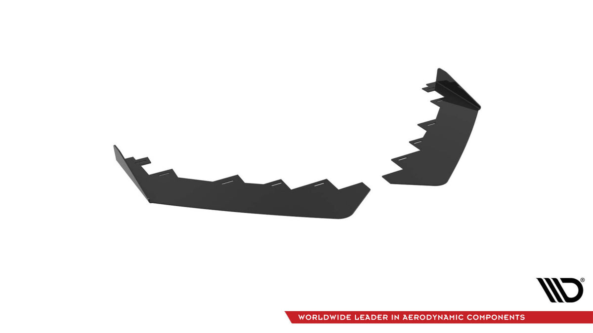 Frontlippen Flaps passend für Audi TT S / S-Line 8S schwarz Hochglanz