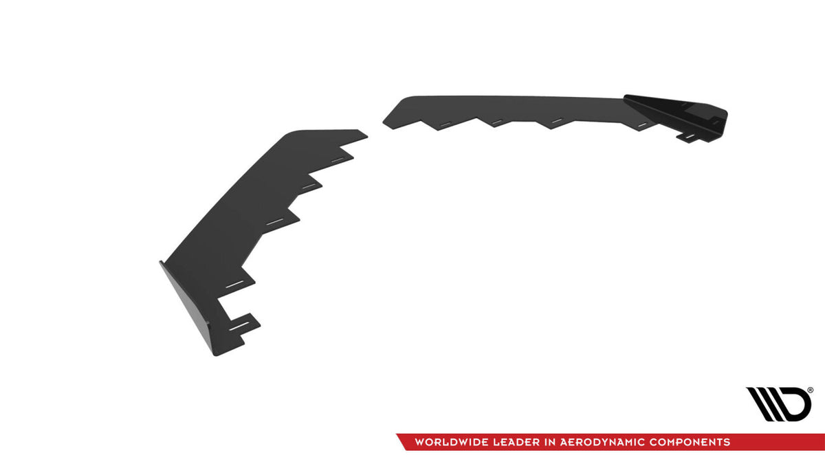 Frontlippen Flaps passend für Audi TT S / S-Line 8S schwarz Hochglanz