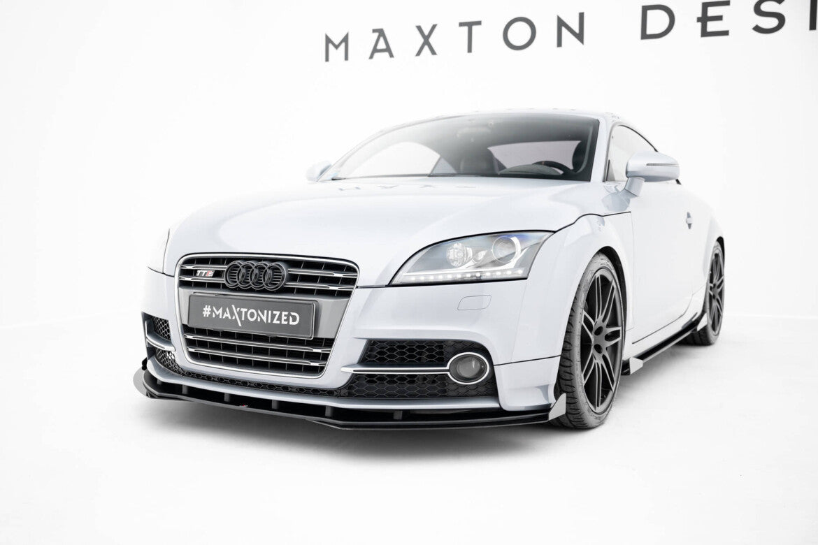 Frontlippen Flaps passend für Audi TT S / TT S-Line 8J FL schwarz Hochglanz
