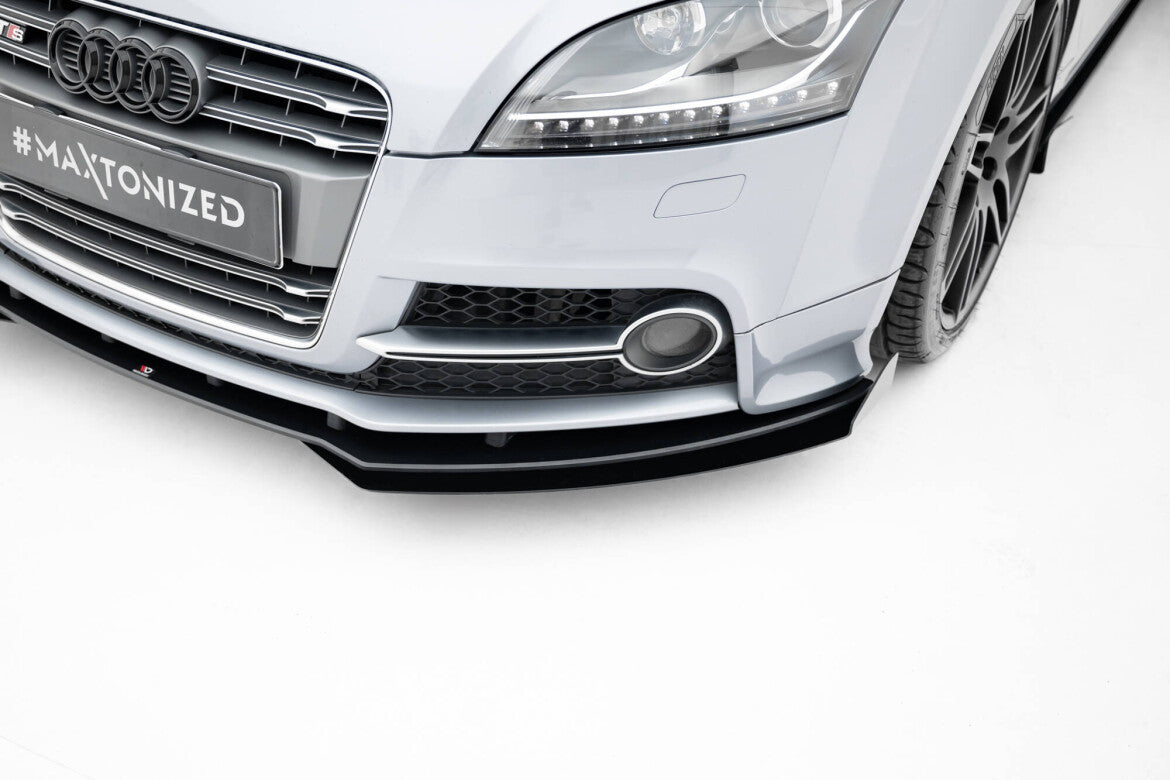 Frontlippen Flaps passend für Audi TT S / TT S-Line 8J FL schwarz Hochglanz