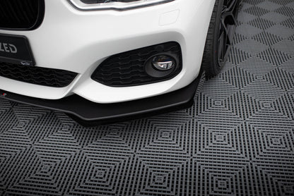 Frontlippen Flaps passend für BMW 1er F20 M-Paket FL / M140i schwarz Hochglanz