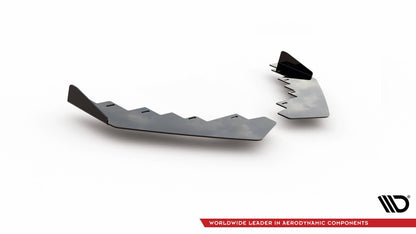 Frontlippen Flaps passend für BMW 1er F20 M-Paket FL / M140i schwarz Hochglanz
