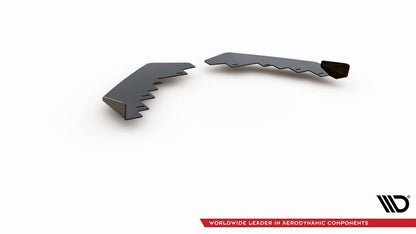 Frontlippen Flaps passend für BMW 1er F20 M-Paket FL / M140i schwarz Hochglanz
