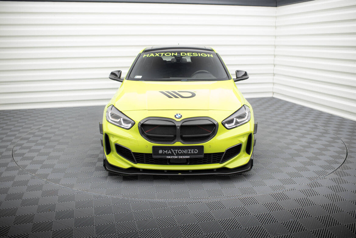 Frontlippen Flaps passend für BMW 1er M-Paket / M135i / 128ti F40 schwarz Hochglanz