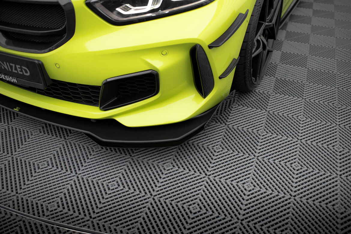 Frontlippen Flaps passend für BMW 1er M-Paket / M135i / 128ti F40 schwarz Hochglanz