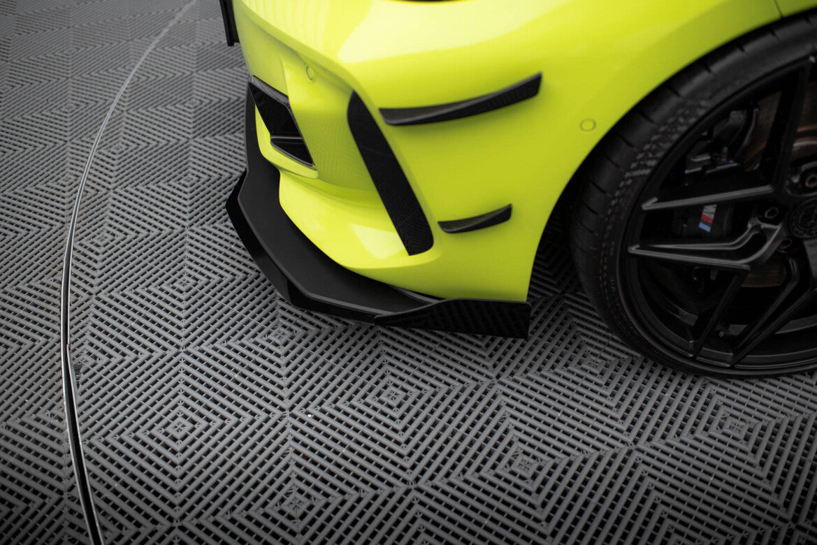 Frontlippen Flaps passend für BMW 1er M-Paket / M135i / 128ti F40 schwarz Hochglanz